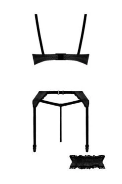 Christine 3-Delige BH Set Gush - Zwart -Obsessive Shop 060303 black 5