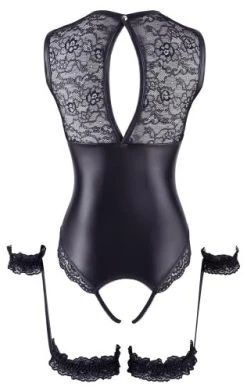 Cottelli Collection Wetlook Body Met Open Kruis -Obsessive Shop 067014 7