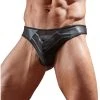 Svenjoyment Underwear Kunstleren String Met Netstof - Zwart 2 Svenjoyment Underwear Kunstleren String Met Netstof - Zwart -Obsessive Shop 21113301701
