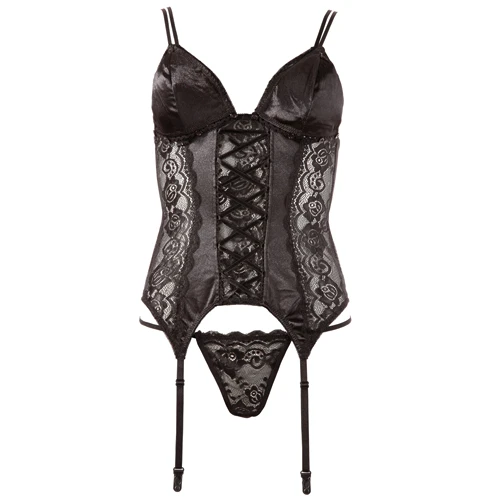 Cottelli Collection Kanten Bustier Met Jarretels 7 Cottelli Collection Kanten Bustier Met Jarretels - Afbeelding 5
