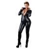 Cottelli Collection Plus Size Wetlook Catsuit Met Lange Rits -Obsessive Shop 27303401051 5