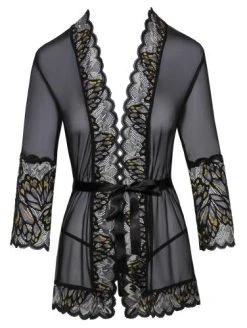 Kissable Sensuele Transparante Kimono Met Luxe Kant - Zwart 8 Kissable Sensuele Transparante Kimono Met Luxe Kant - Zwart -Obsessive Shop 27604871111