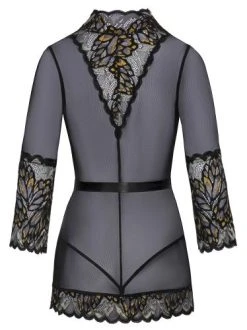 Kissable Sensuele Transparante Kimono Met Luxe Kant - Zwart 9 Kissable Sensuele Transparante Kimono Met Luxe Kant - Zwart -Obsessive Shop 27604871111 2