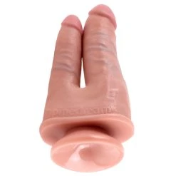 King Cock Dubbele Penetratie Dildo Met Zuignap - 22 Cm -Obsessive Shop 5512 21 3