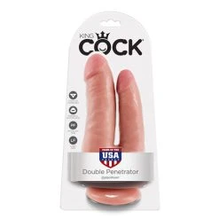 King Cock Dubbele Penetratie Dildo Met Zuignap - 22 Cm -Obsessive Shop 5512 21 4