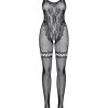 Obsessive Gebloemde Catsuit Met Open Kruis -Obsessive Shop 810 cat 1 sml 3