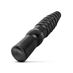 All Black Geribbelde Dildo - 34 Cm -Obsessive Shop AB20 5