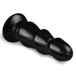 All Black Zwarte Anaal Dildo Met Ribbels -Obsessive Shop AB40 3