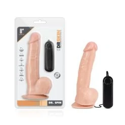 Dr. Skin - Dr. Spin Realistische Dildo Met Zuignap 22 Cm - Vanilla -Obsessive Shop BL 18713 2