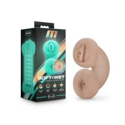 M For Men - Soft And Wet Double Trouble Masturbator Glow In The Dark -Obsessive Shop BL 84033 2