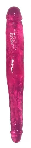Lollicock - Sweet Slim Stick Double Dildo - Cherry Ice - 33 Cm