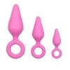 Easytoys Anal Collection Roze Buttplugs Met Trekring - Setje