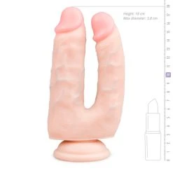 EasyToys Dildo Collection Realistische Dubbele Dildo Met Zuignap - 15 Cm -Obsessive Shop ET416SKN 5
