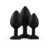 Easytoys Anal Collection Siliconen Buttplug Set Met Diamantjes - Hart -Obsessive Shop ET838BLK 4