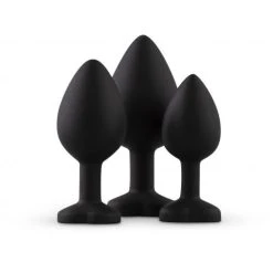 Easytoys Anal Collection Siliconen Buttplug Set Met Diamantjes - Hart