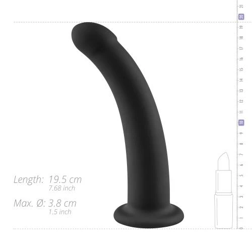 No-Parts - Parker Dildo 19.5 Cm - Zwart 6 No-Parts - Parker Dildo 19.5 Cm - Zwart - Afbeelding 4