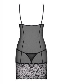 Obsessive Alluria Negligé Met String - Zwart 9 Obsessive Alluria Negligé Met String - Zwart -Obsessive Shop OBS2936 2