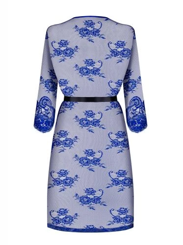 Obsessive Cobaltess Kanten Kimono - Blauw 6 Obsessive Cobaltess Kanten Kimono - Blauw - Afbeelding 4