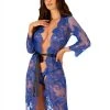 Obsessive Cobaltess Kanten Kimono - Blauw -Obsessive Shop OBS4464 3
