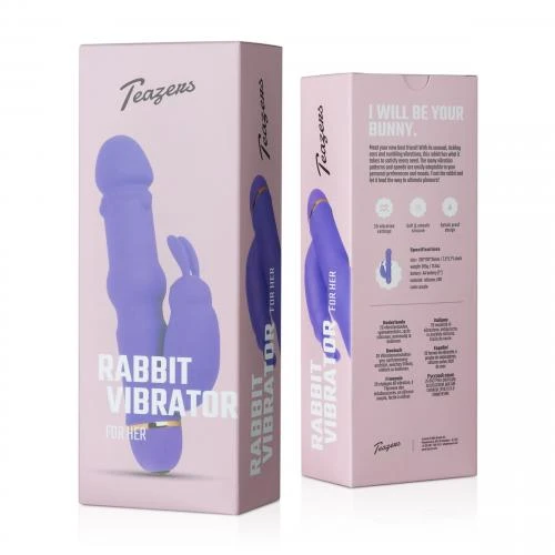 Teazers Siliconen Rabbit Vibrator - Paars 8 Teazers Siliconen Rabbit Vibrator - Paars - Afbeelding 6