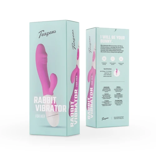 Teazers Realistische Rabbit Vibrator - Paars 3 Teazers Realistische Rabbit Vibrator - Paars