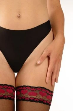 Christine Stay Up Kousen Lovebirds - Zwart -Obsessive Shop cld hblk 011 sm 6