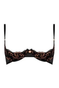 Christine 1/4 Bh Glitterkant Sevdalizia - Zwart/koper -Obsessive Shop cld sev 006 s