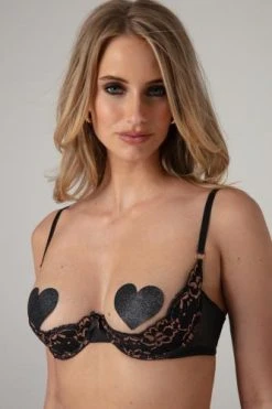 Christine 1/4 Bh Glitterkant Sevdalizia - Zwart/koper
