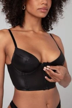 Christine Zipper Bustier & String Xenna -Obsessive Shop cld wblk 003 s 8