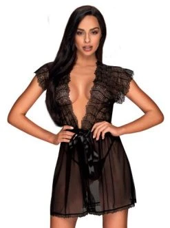 Obsessive Kimono Romanesa - Zwart -Obsessive Shop obs2880