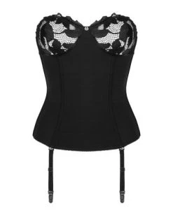 Obsessive Luxe Jarretel-korset Editya - Zwart -Obsessive Shop obs8301 4