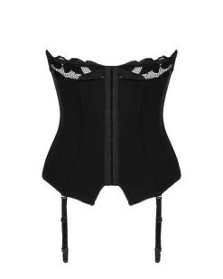 Obsessive Luxe Jarretel-korset Editya - Zwart -Obsessive Shop obs8301 5